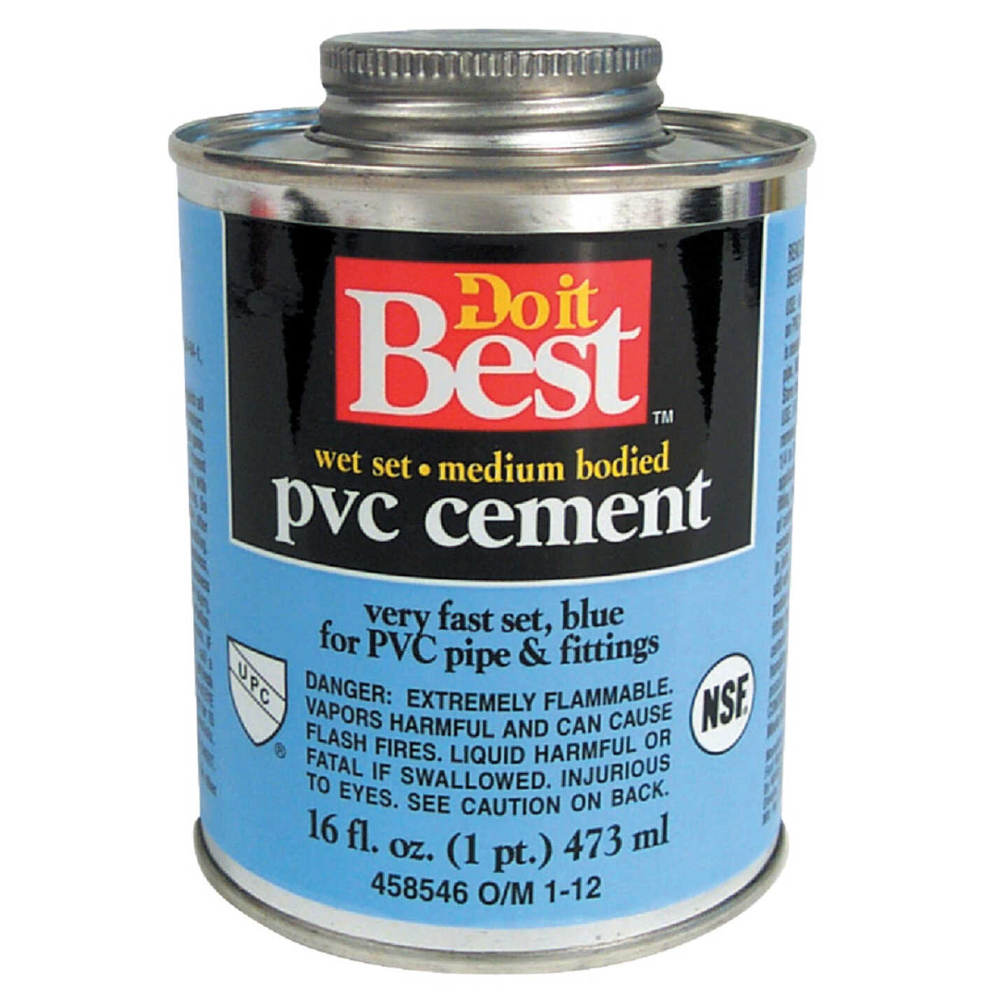Do it Best 16 Oz. Medium Bodied Blue PVC Cement Image 1