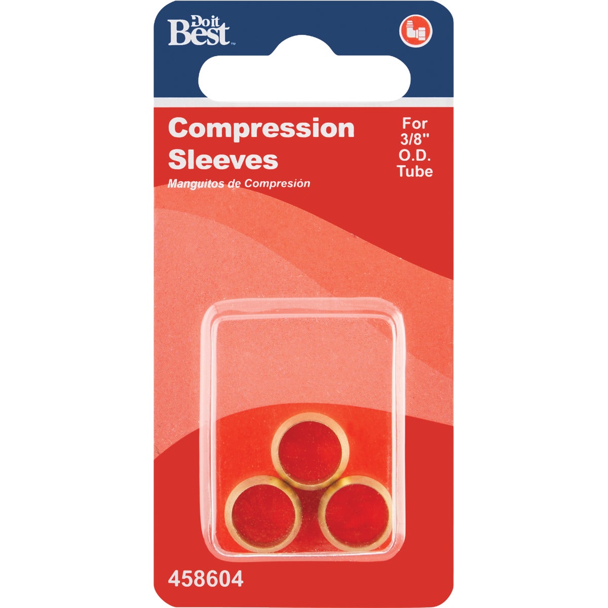 Do it 3/8 In. Brass Compression Sleeve (3-Pack) Image 2