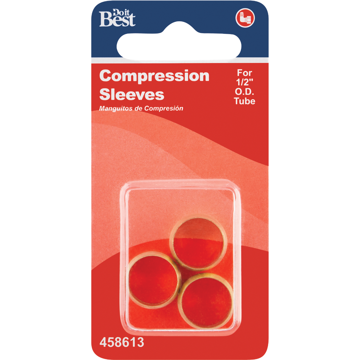 Do it 1/2 In. Brass Compression Sleeve (3-Pack) Image 2