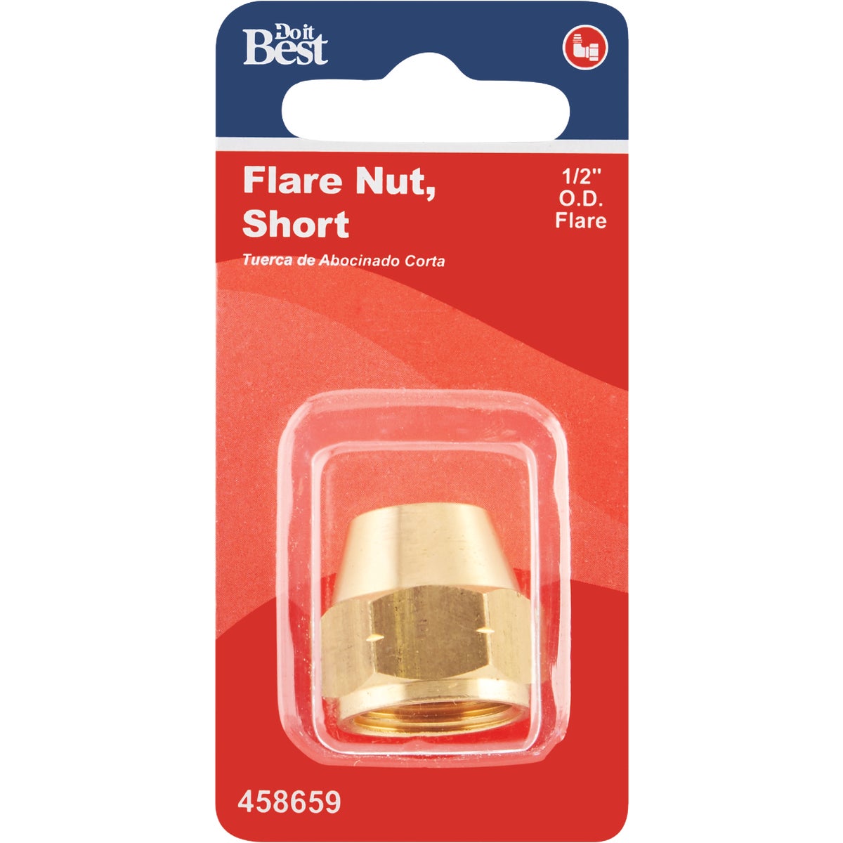 Do it 1/2 In. Brass Low Lead Short Flare Nut Image 2