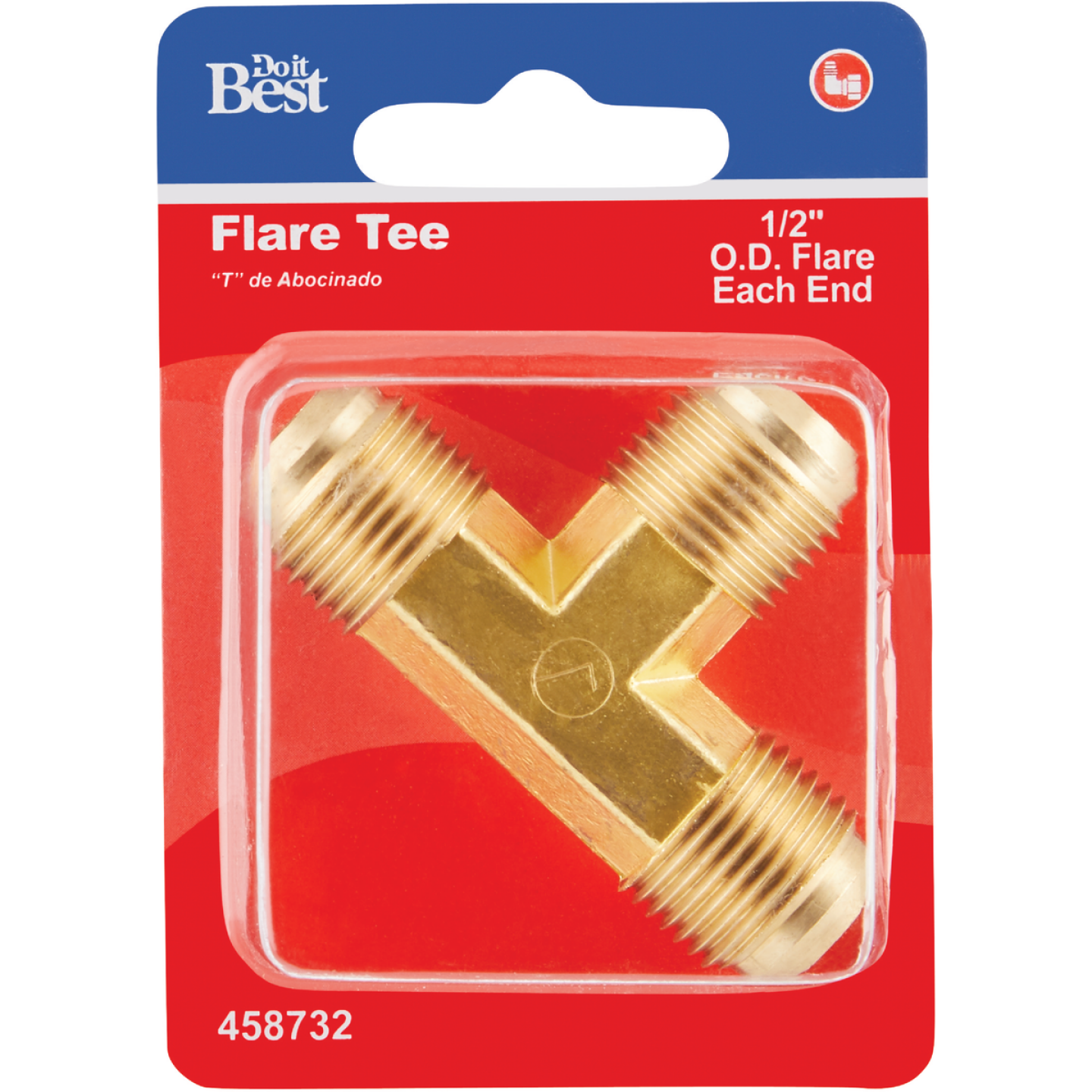 Do it 1/2 In. Flare Brass Tee Image 2