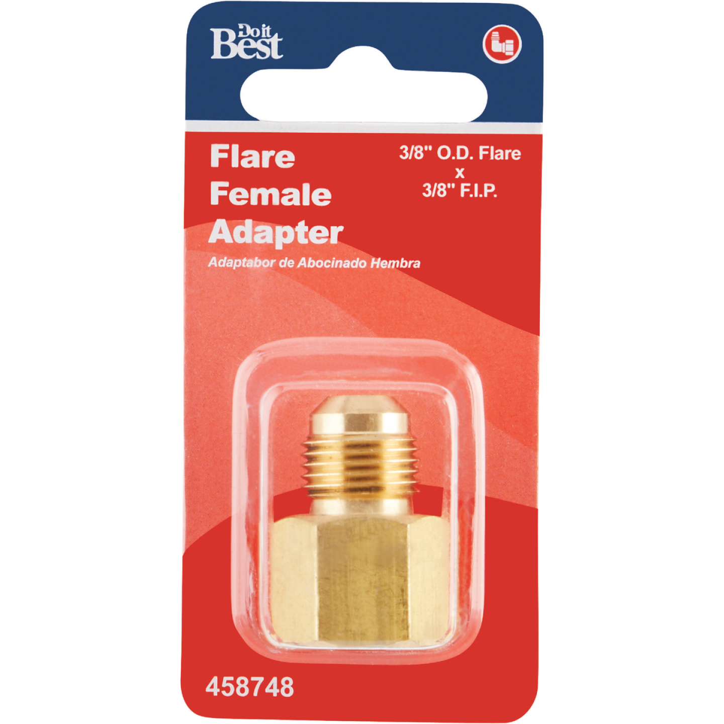 Do it 3/8 In. x 3/8 In. Brass Female Flare Adapter Image 2