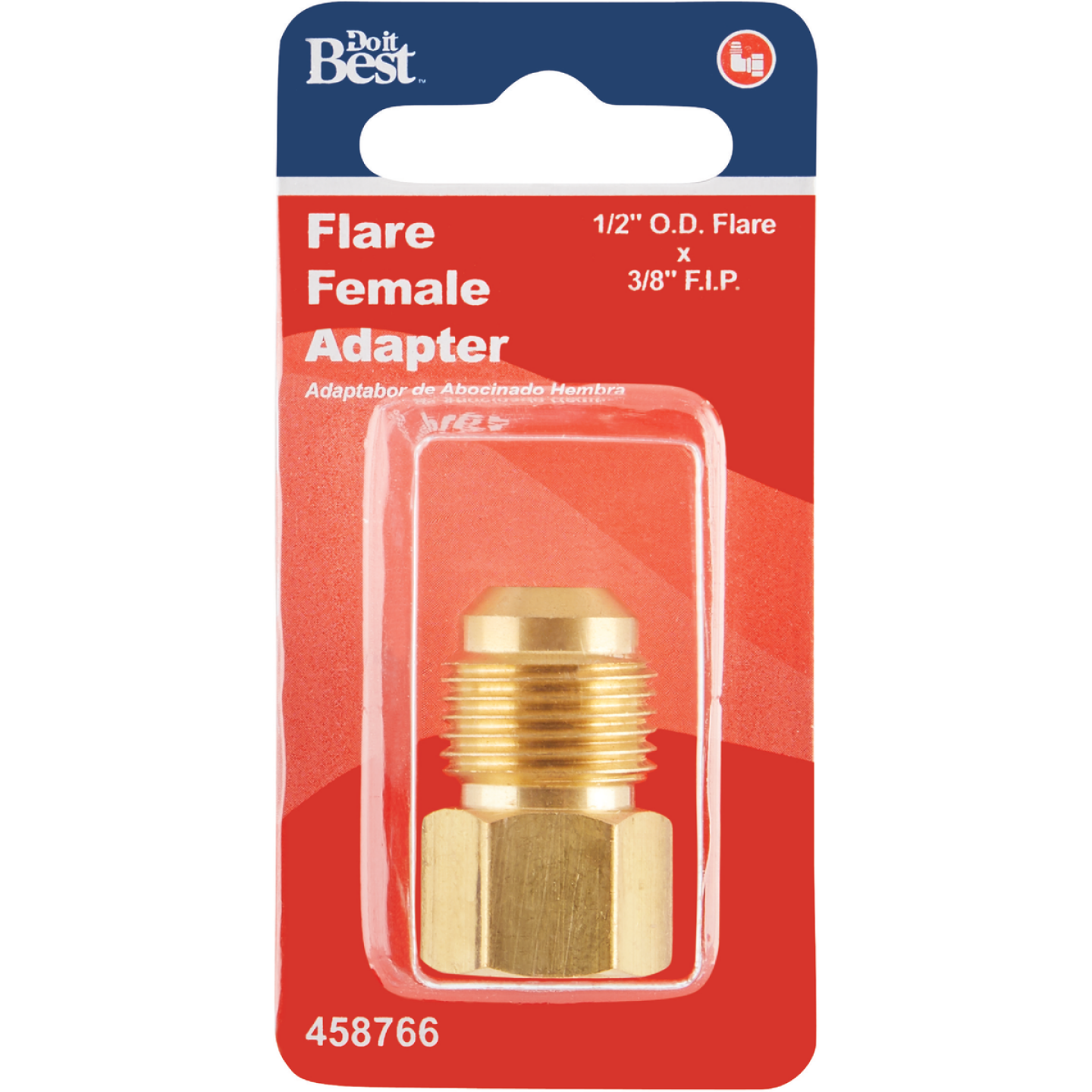 Do it 1/2 In. x 3/8 In. Brass Female Flare Adapter Image 2