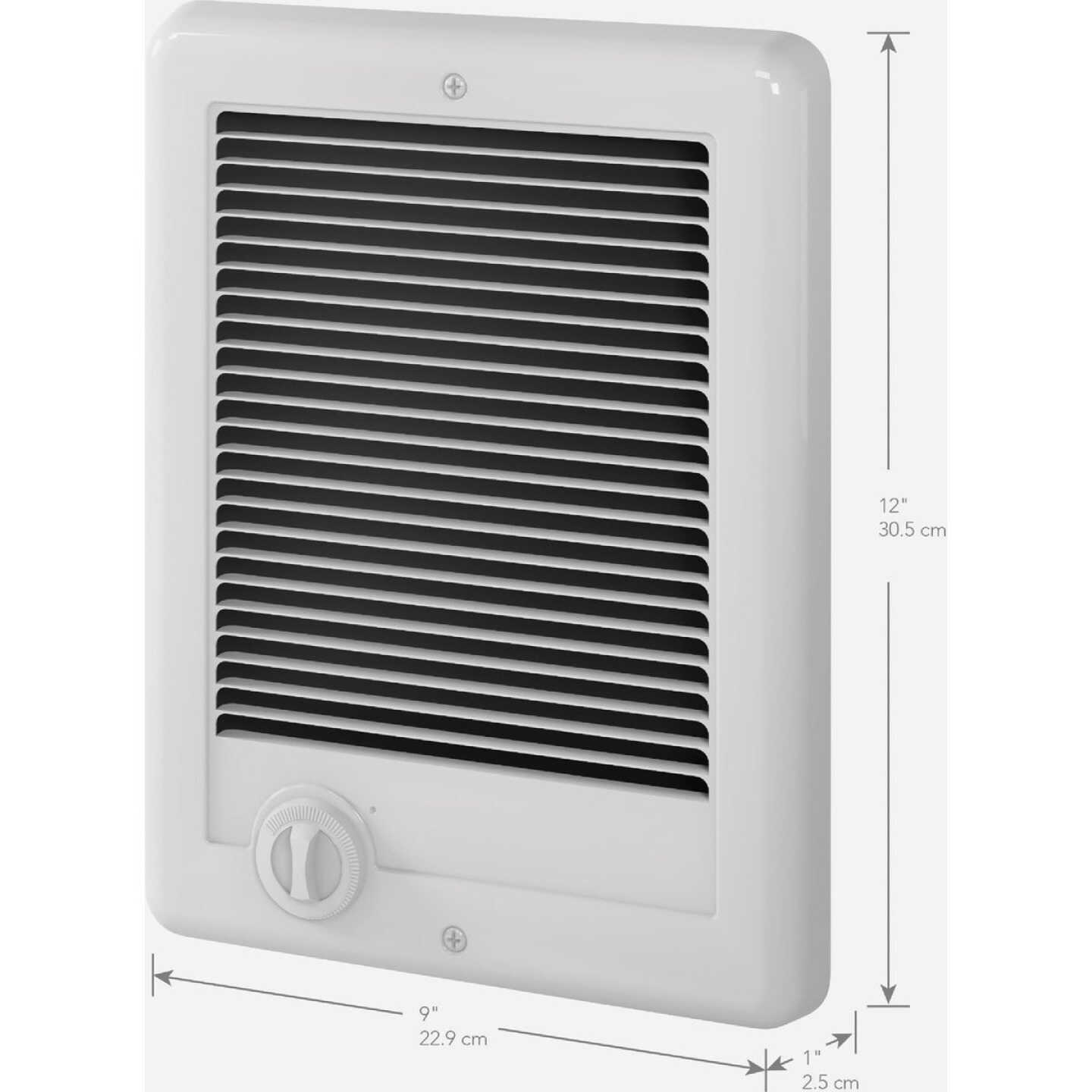Cadet Com-Pak 1000W 120V Electric Fan-Forced Heater with Thermostat, White Image 4