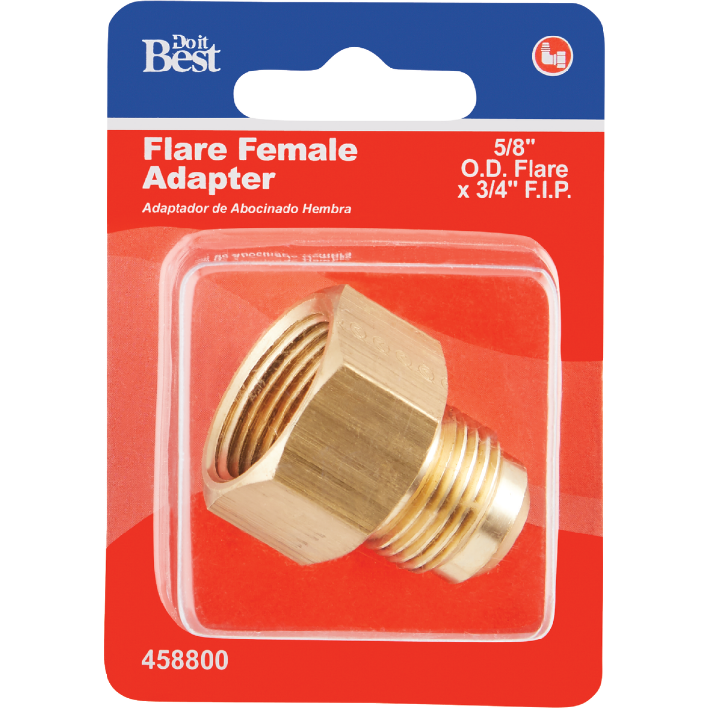 Do it 5/8 In. x 3/4 In. Brass Female Flare Adapter Image 2