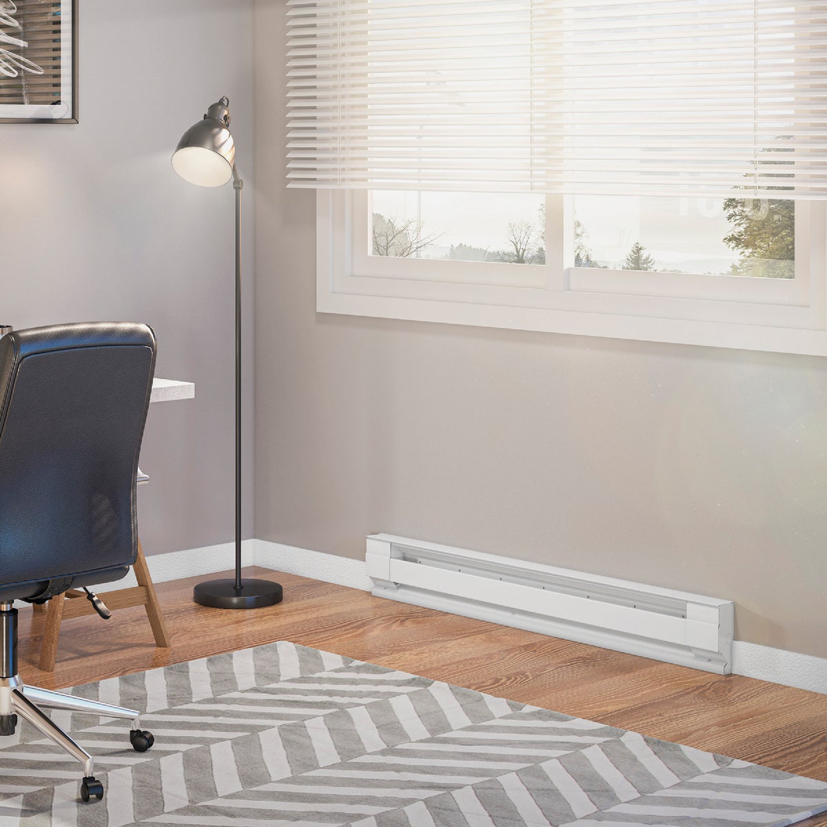 Cadet F Series 4 Ft. 1000W 240V Electric Baseboard Heater, White Image 2