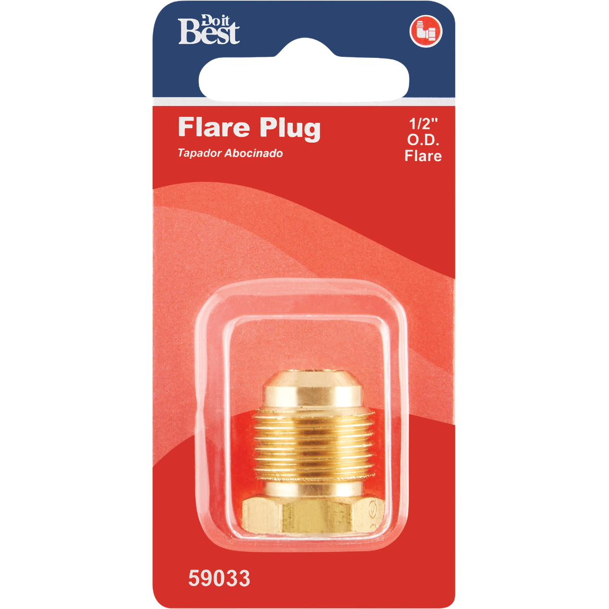 Do it 1/2 In. Brass Low Lead Flare Plug Image 2