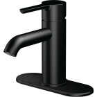 Home Impressions Matte Black 1-Handle Lever 4 In. Centerset Monoblock Bathroom Faucet Image 1