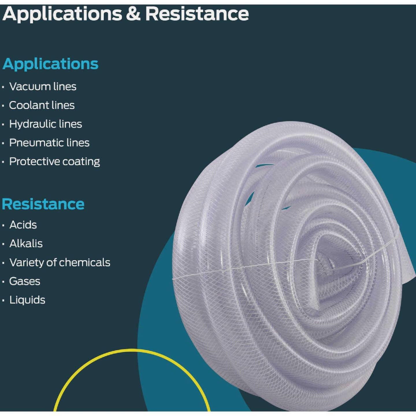 Eastman EZ-Flo 25 Ft. Braided Vinyl Tubing 1 In. ID x 1-1/4 In. OD Bulk Spool Image 3