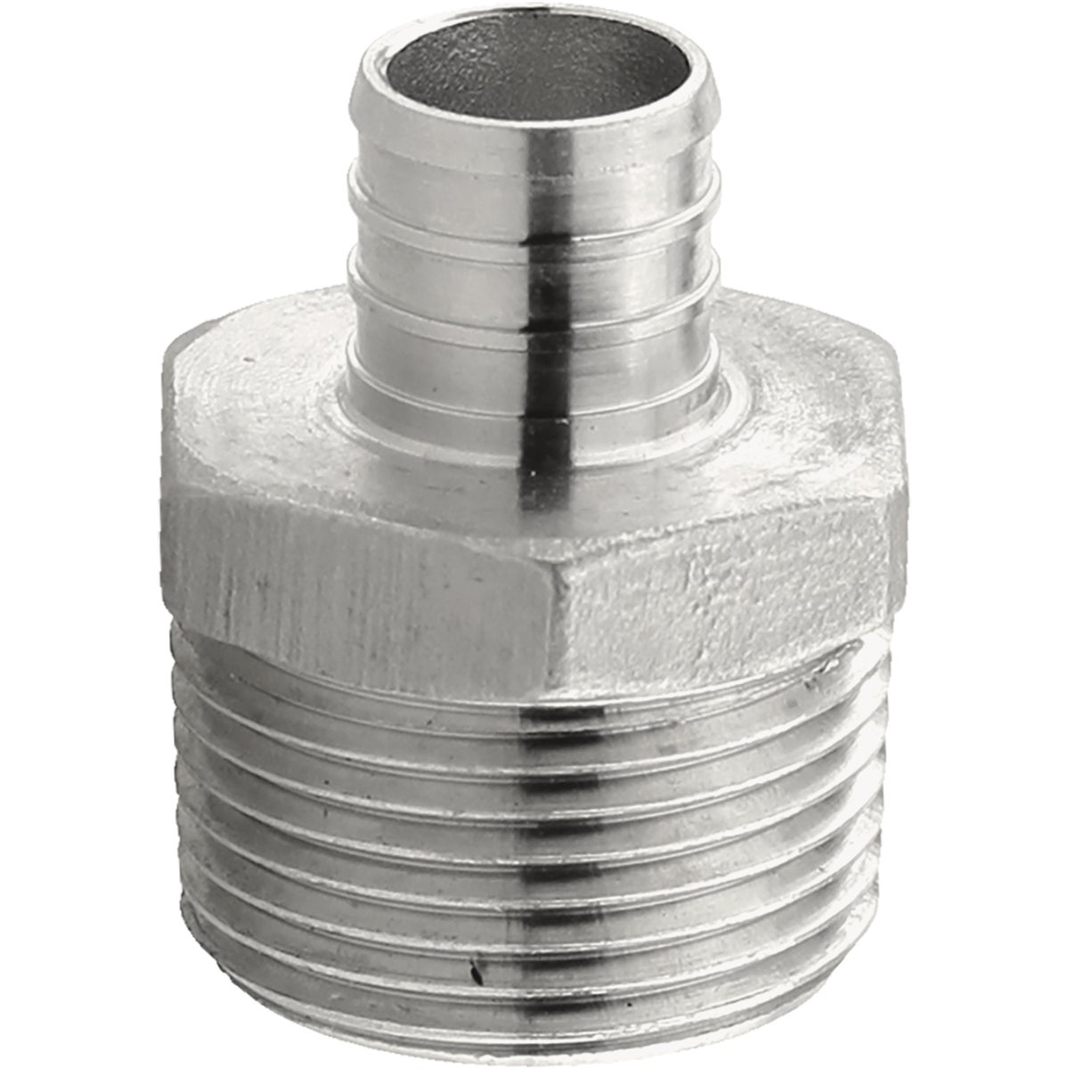 Plumbeez 3/4 In. x 1 In. MPT Stainless Steel PEX Adapter Image 1