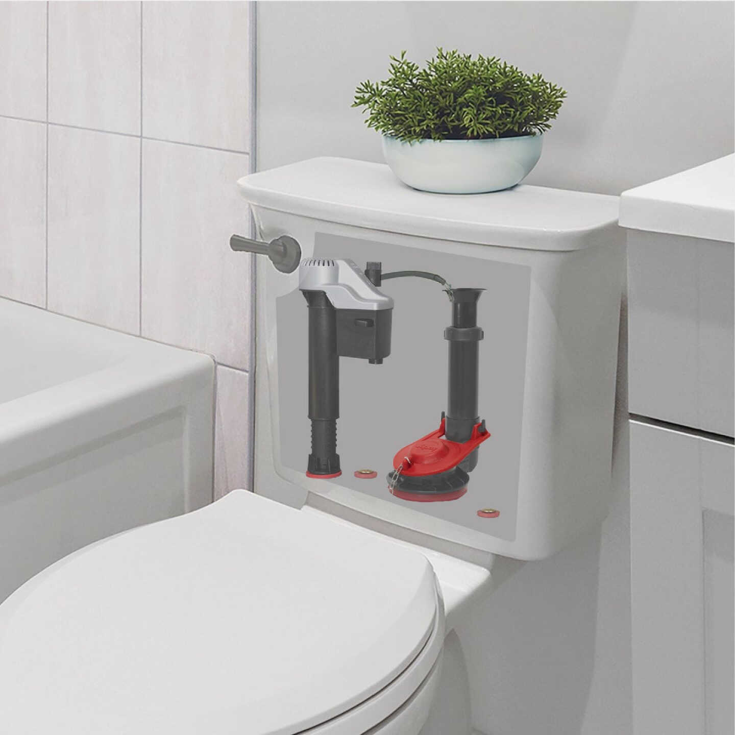 Korky 2 In. EasyFix Universal Flush Valve Repair Kit with Adjustable Flapper Image 2