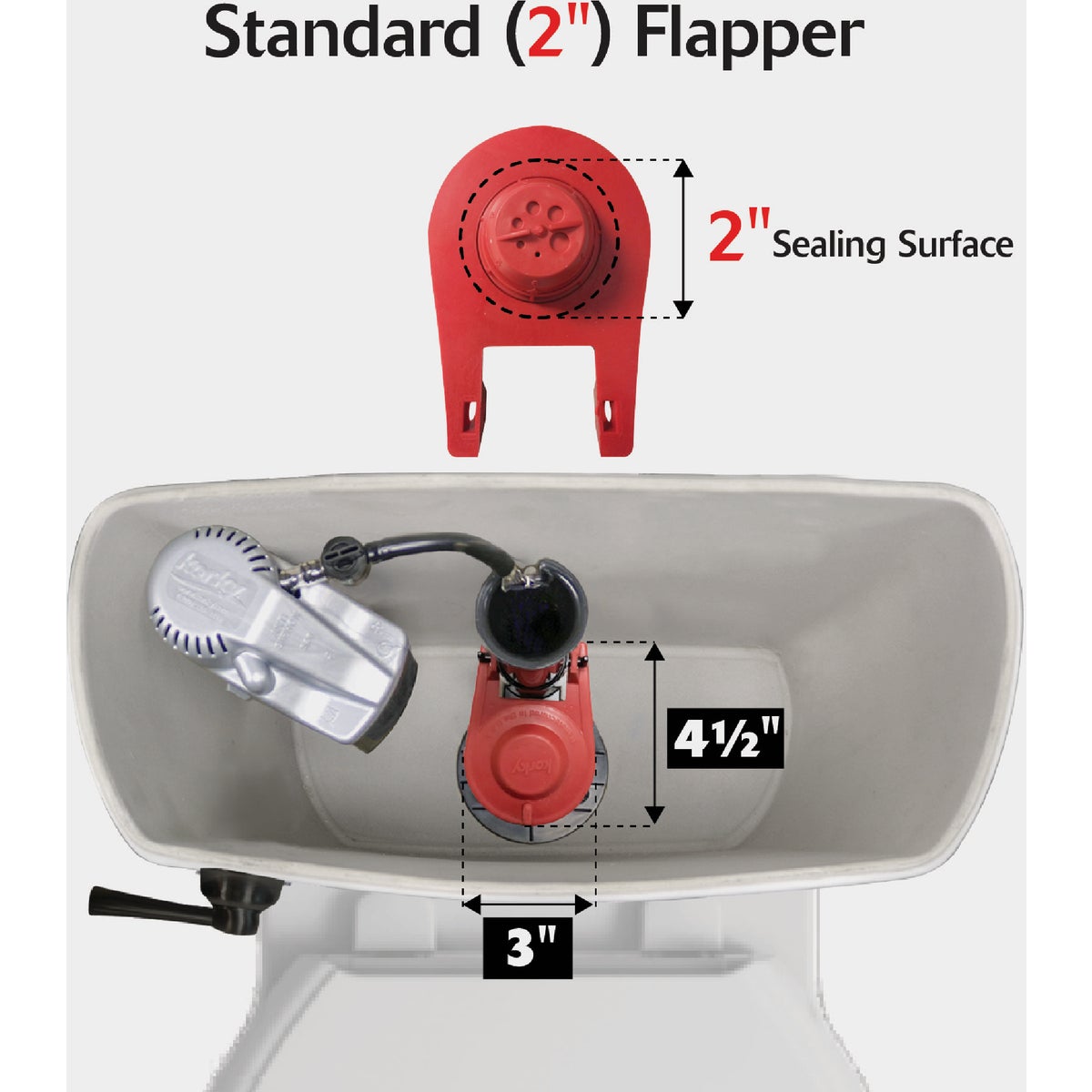 Korky 2 In. EasyFix Universal Flush Valve Repair Kit with Adjustable Flapper Image 3