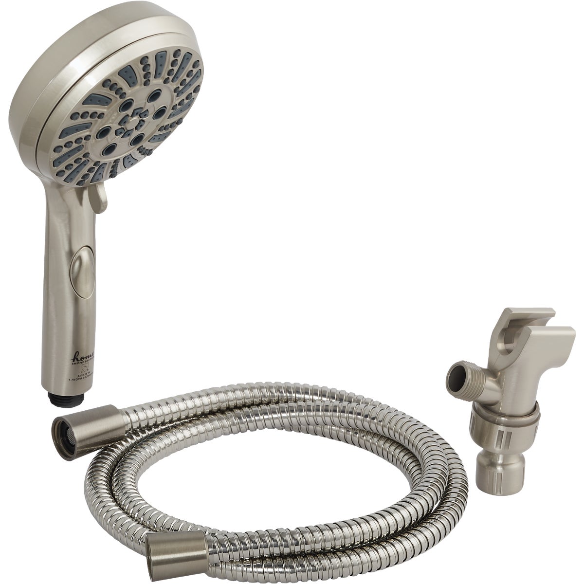 Home Impressions 6-Spray 1.8 GPM Handheld Shower Head, Brushed Nickel Image 3