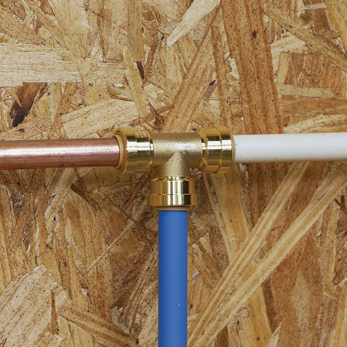 QuickFitting 3/4 In. x 3/4 In. x 3/4 In. Push-to-Connect Brass Tee Image 4
