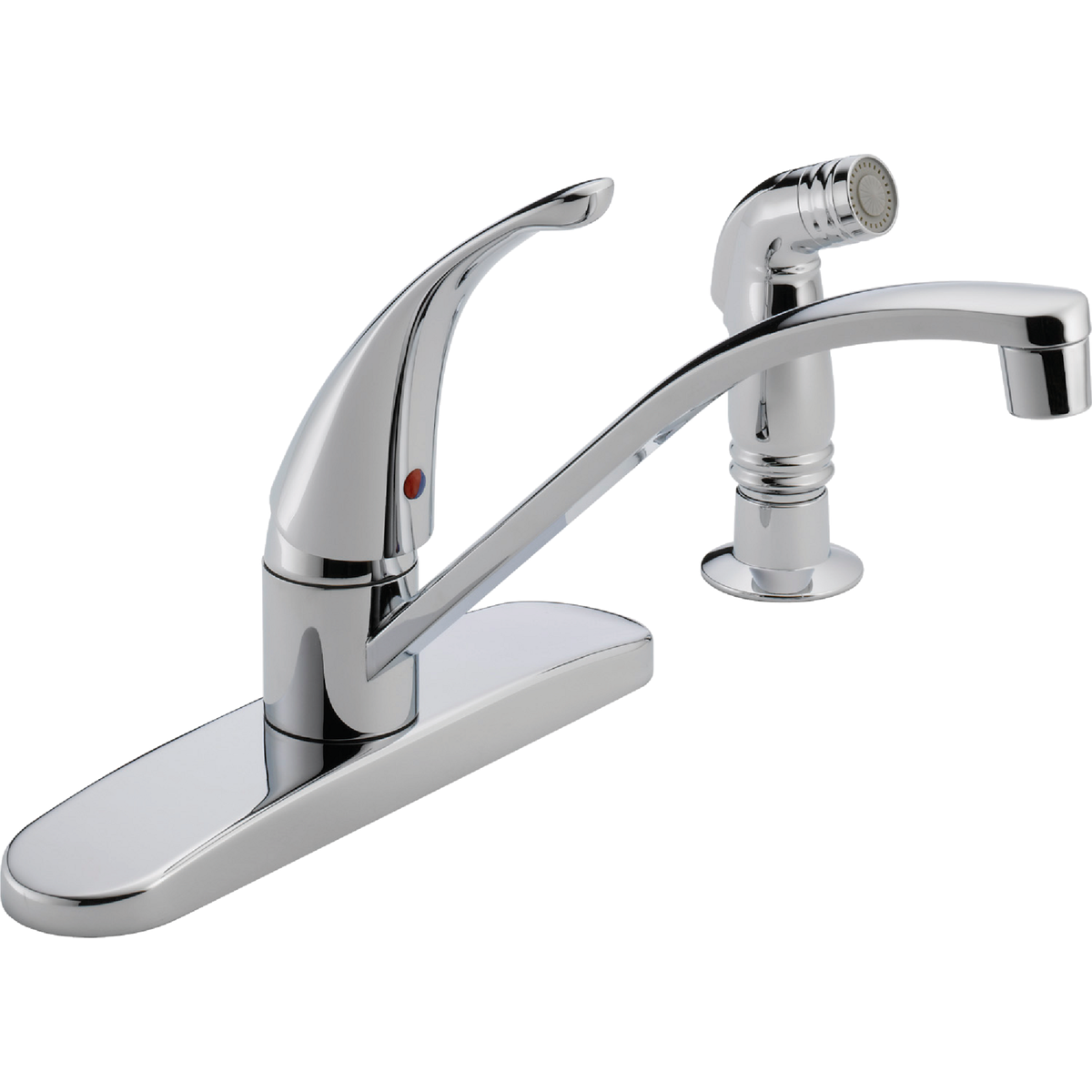 Peerless 1-Handle Lever Kitchen Faucet with Side Spray, Chrome