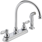 Peerless 2-Handle Lever Kitchen Faucet with Side Spray, Chrome Image 1