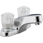 Peerless Core Chrome 2-Handle Knob 4 In. Centerset Bathroom Faucet Image 1