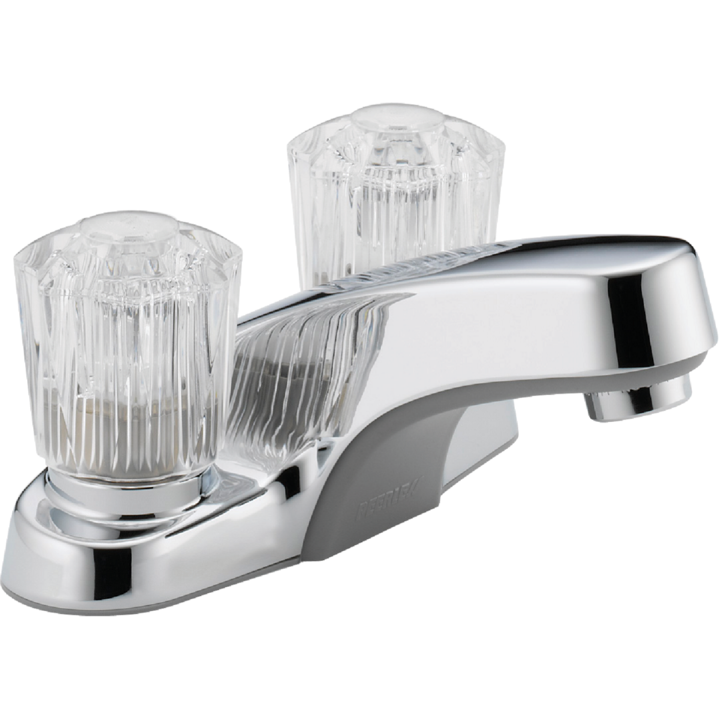 Peerless Core Chrome 2-Handle Knob 4 In. Centerset Bathroom Faucet Image 1