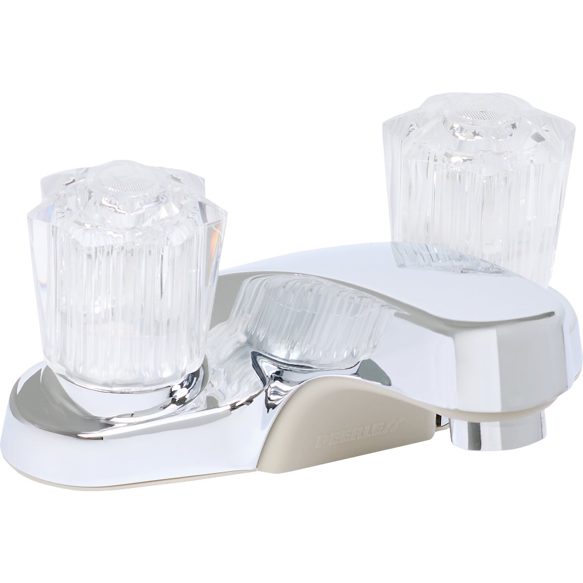 Peerless Core Chrome 2-Handle Knob 4 In. Centerset Bathroom Faucet with Pop-Up Image 3