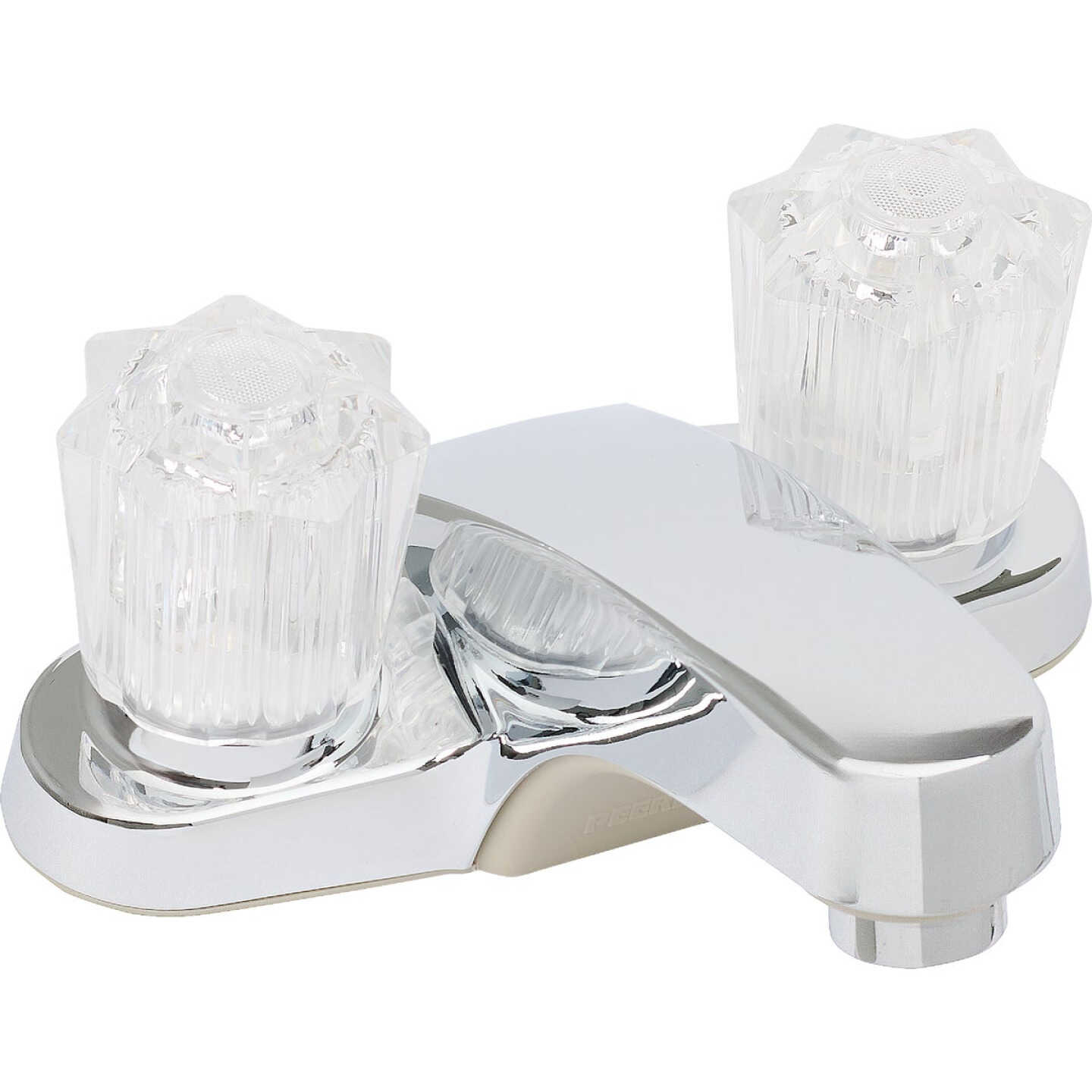 Peerless Core Chrome 2-Handle Knob 4 In. Centerset Bathroom Faucet with Pop-Up Image 1