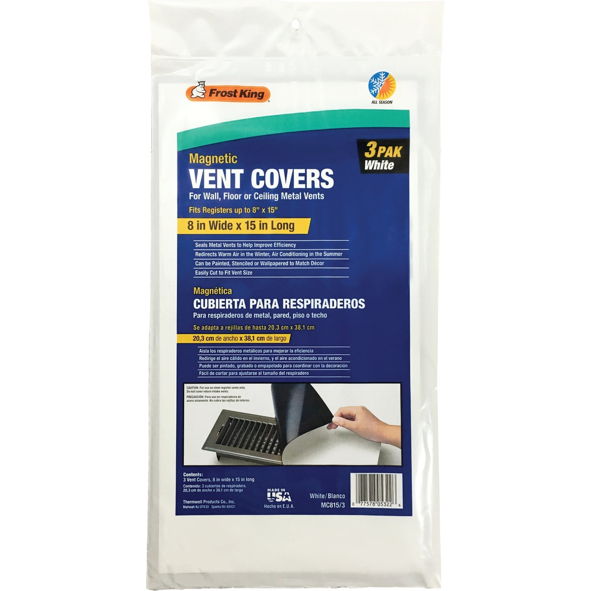 Frost King Paintable Magnetic Vent Cover (3-Pack)