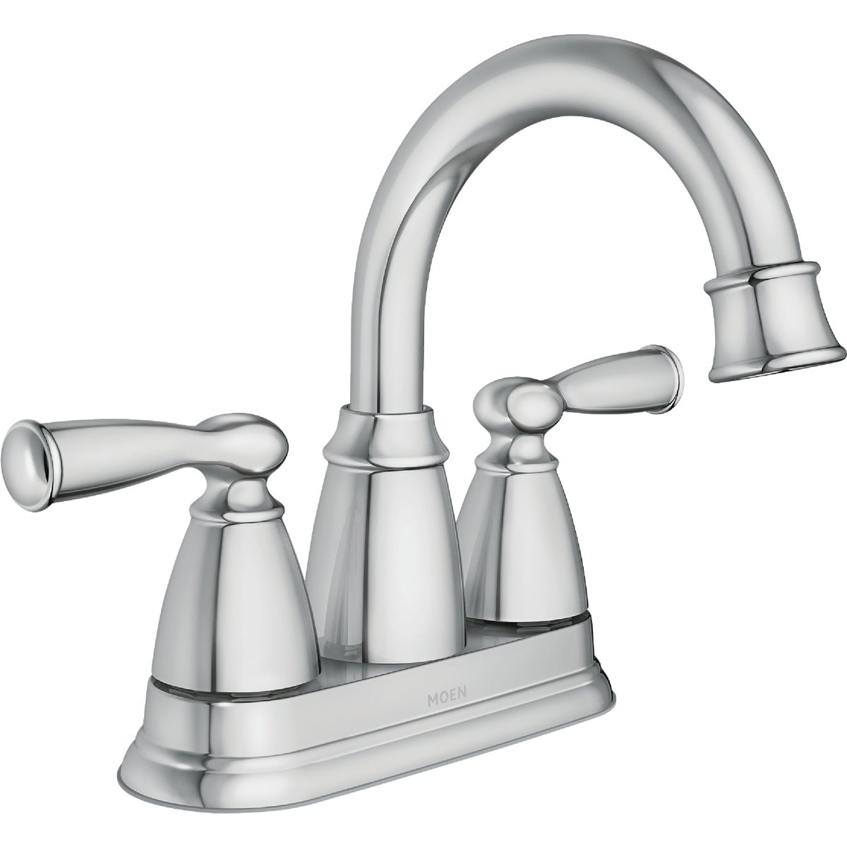 Moen Banbury 2-Handle Lever High Arc Centerset Bathroom Faucet with Push-Down, Chrome