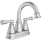 Moen Banbury 2-Handle Lever High Arc Centerset Bathroom Faucet with Push-Down, Chrome Image 1