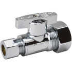 ProLine 5/8 In. COMP x 3/8 In. COMP Chrome-Plated Brass Straight Stop Image 1