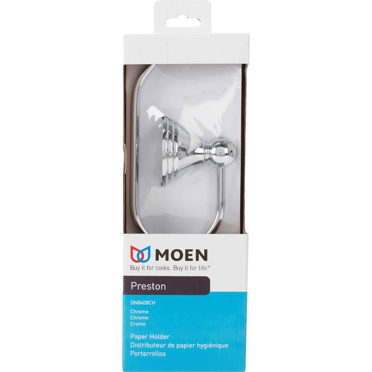Moen Preston Wall Mount Toilet Paper Holder, Chrome Image 2