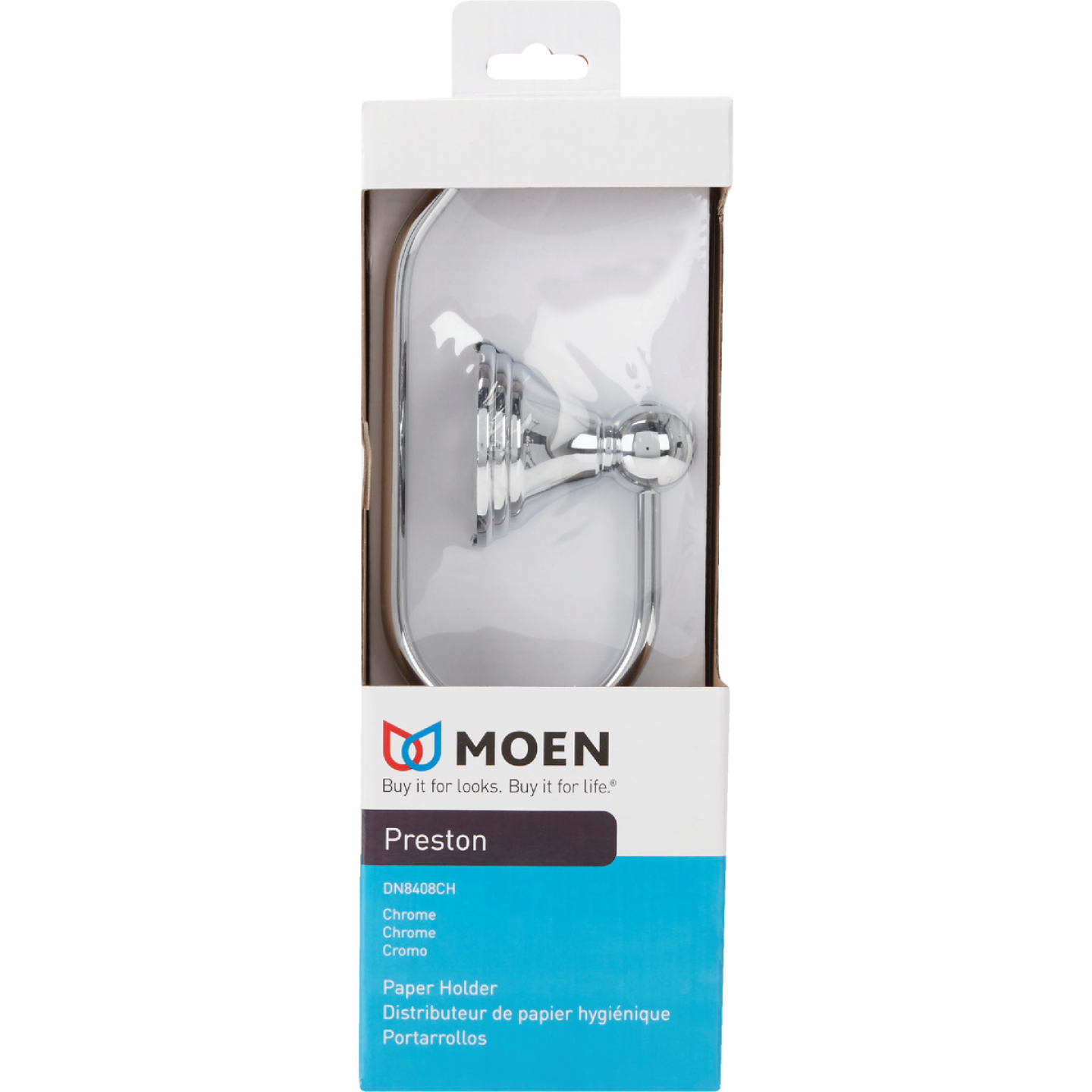 Moen Preston Wall Mount Toilet Paper Holder, Chrome Image 2
