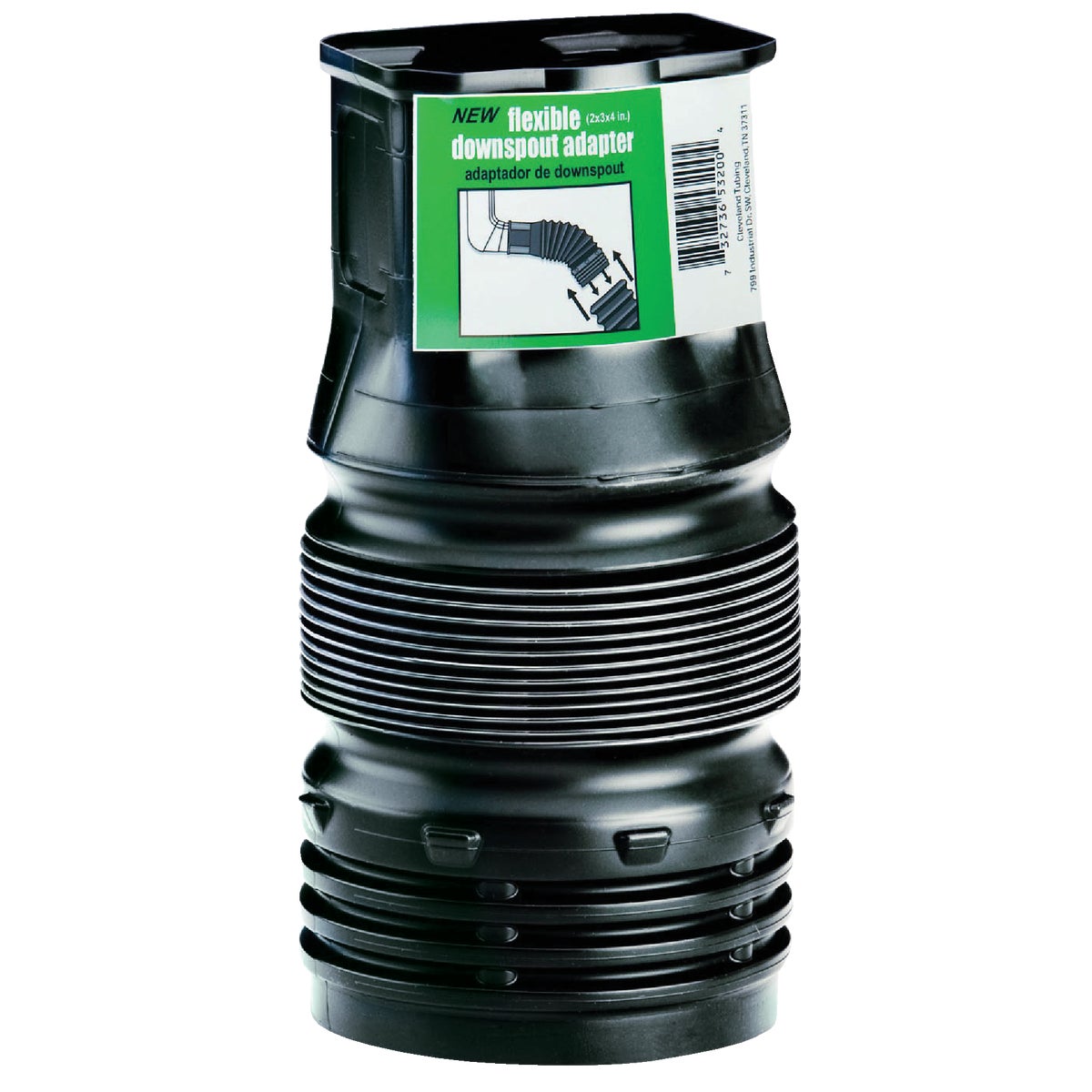 Amerimax Flexible 2 In. X 3 In. X 4 In. Downspout Adapter Image 1