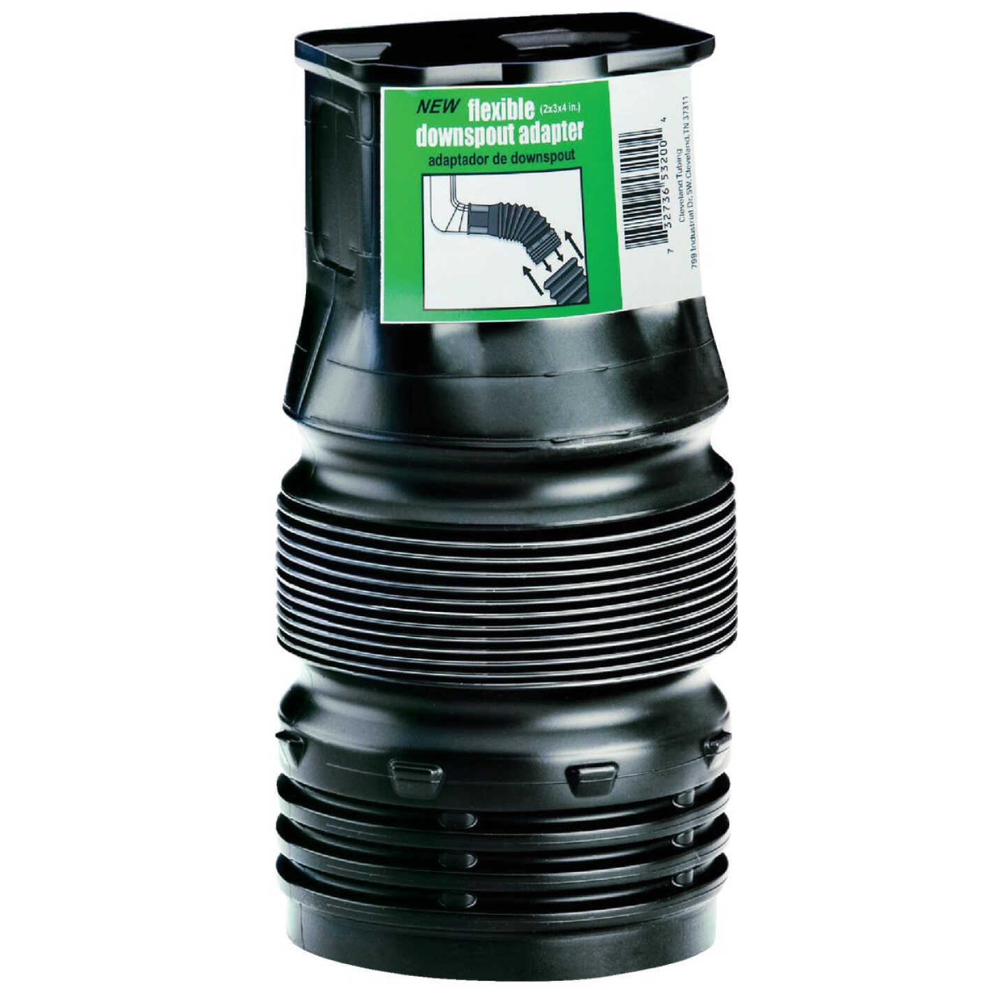 Amerimax Flexible 2 In. X 3 In. X 4 In. Downspout Adapter Image 1