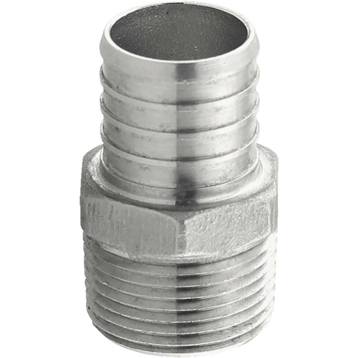 Plumbeez 1 In. x 3/4 In. MPT Stainless Steel PEX Adapter Image 1