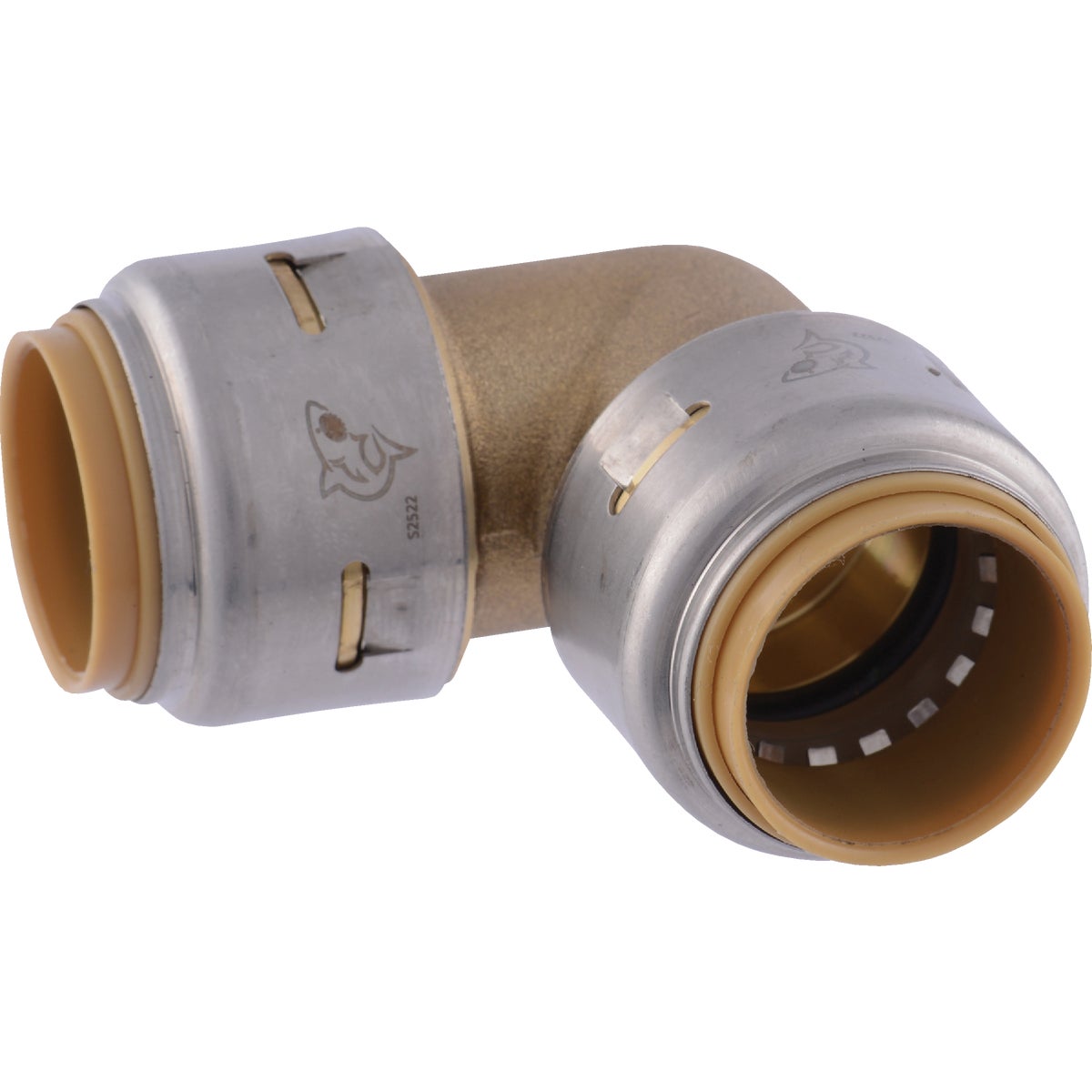 SharkBite 3/4 In. x 3/4 In. 90 Deg. Push-to-Connect Brass Elbow (1/4 Bend)  (4-Pack) Image 7