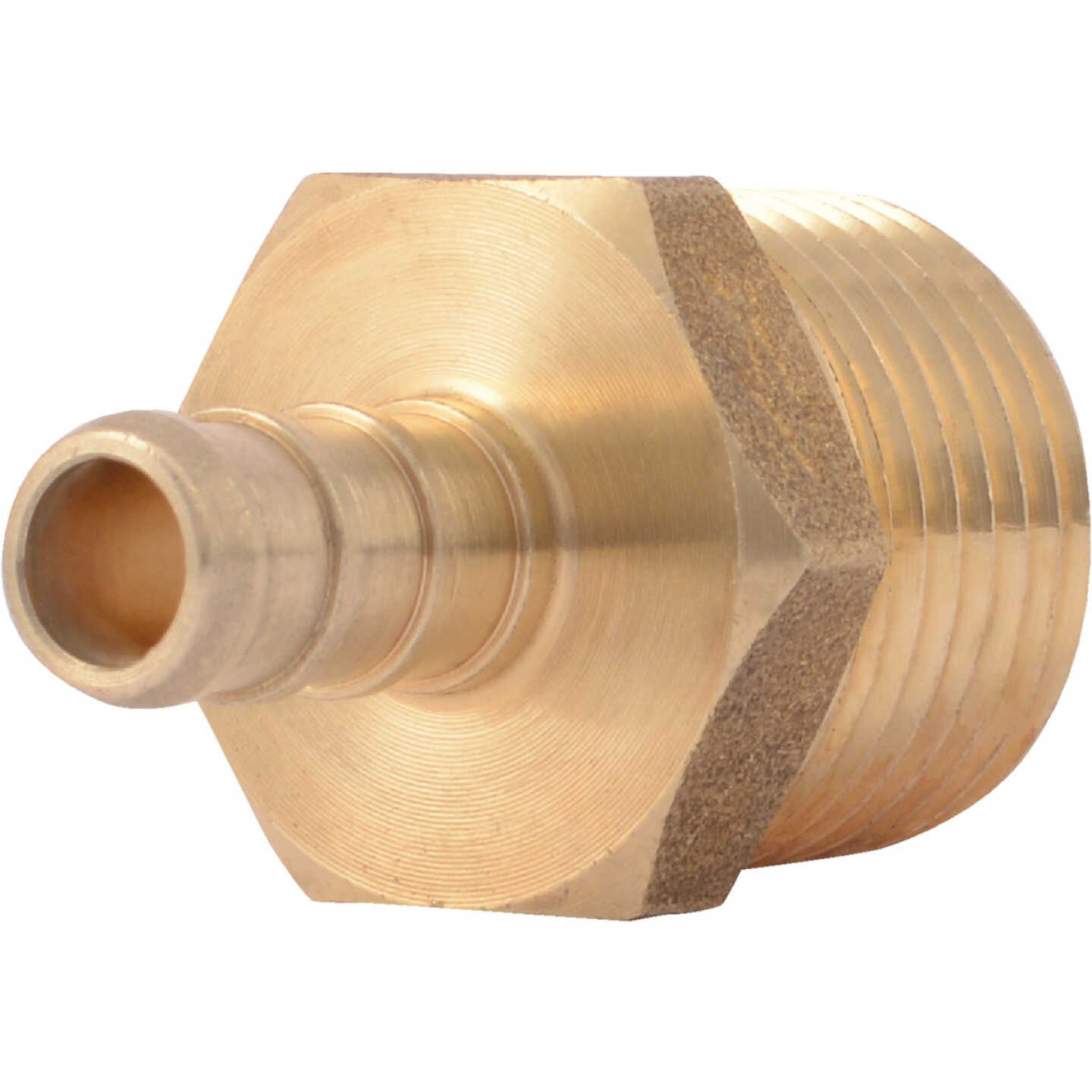SharkBite 3/8 In. CF x 1/2 In. MPT Brass PEX Adapter Image 1
