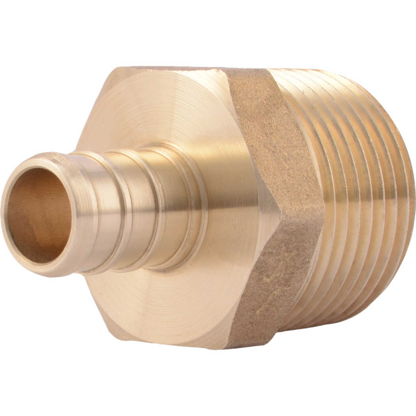 SharkBite 1/2 In. CF x 3/4 In. MPT Brass PEX Adapter Image 1