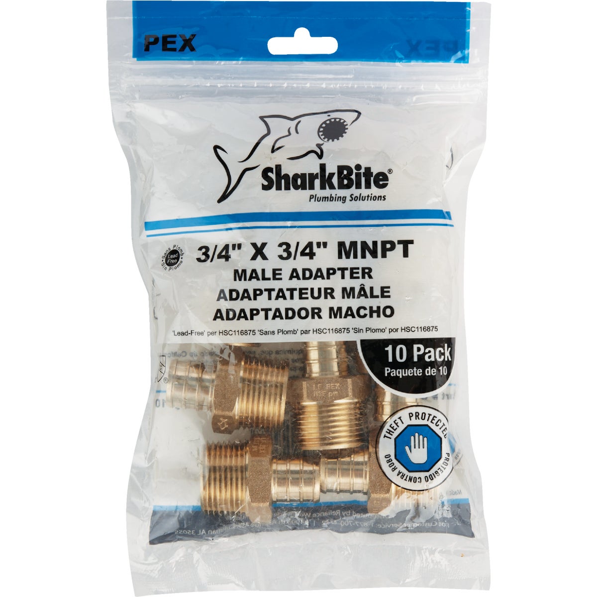 SharkBite 3/4 In. CF x 3/4 In. MPT Brass PEX Adapter Image 2