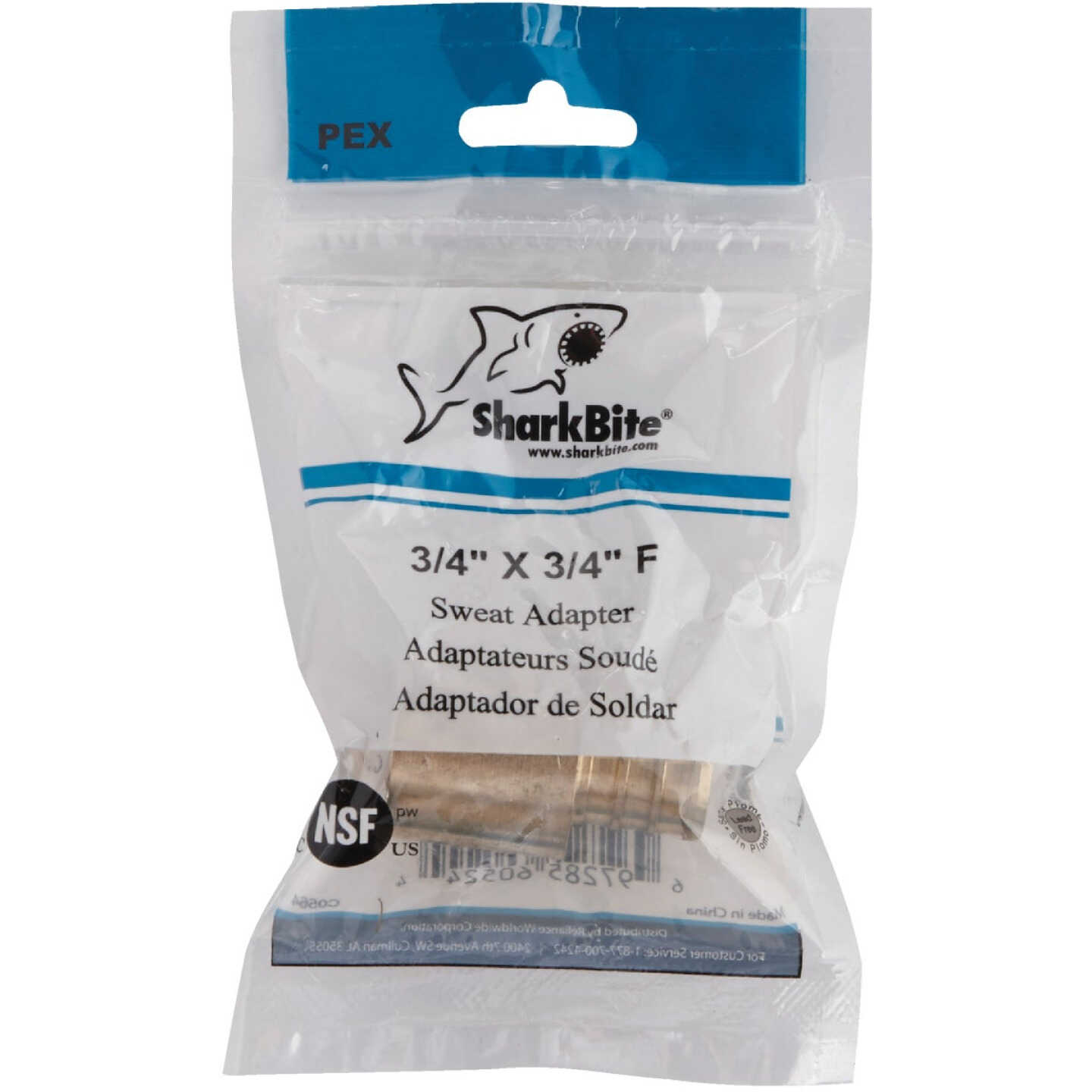 SharkBite 3/4 In. Female Sweat x 3/4 In. CF Brass PEX Adapter Image 2