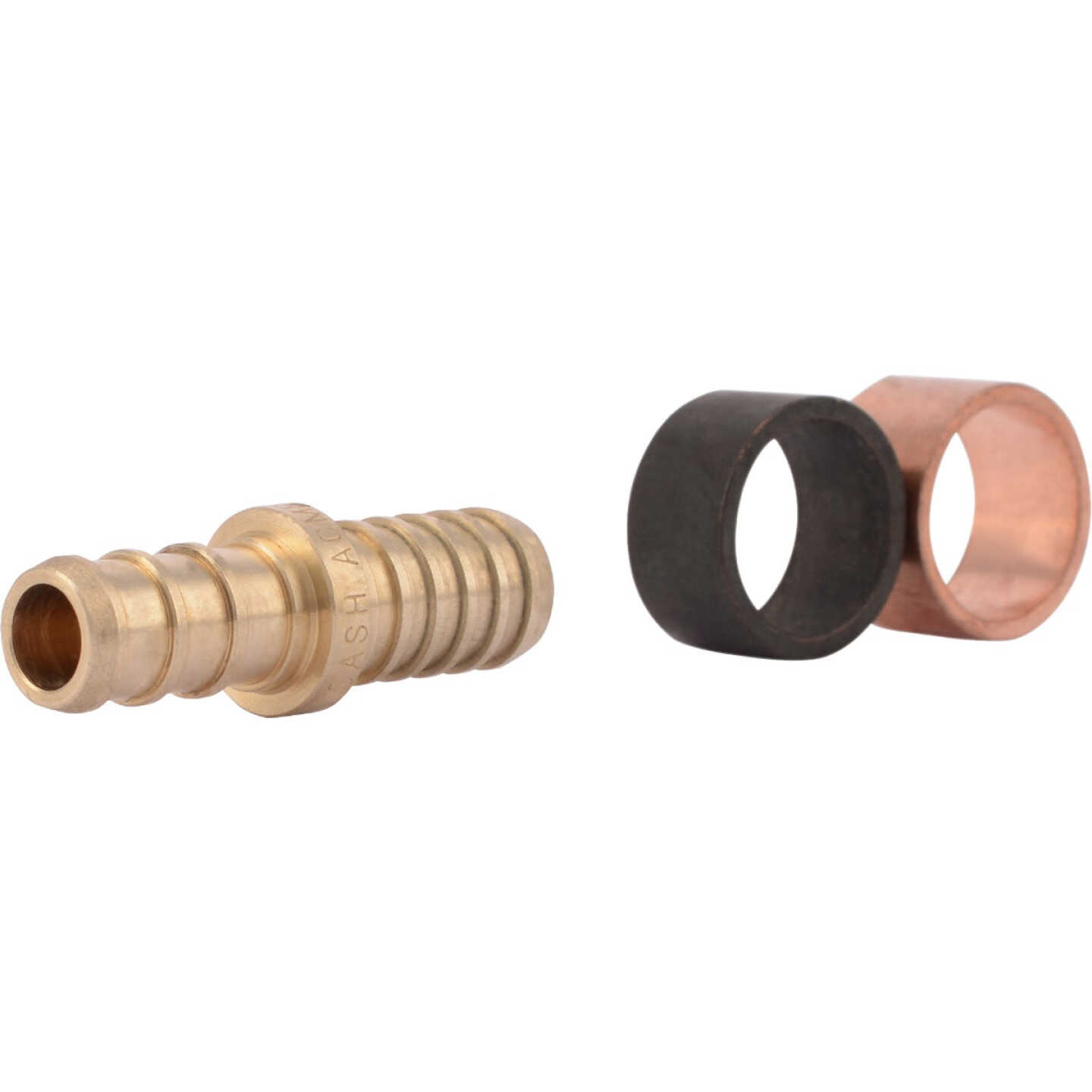 SharkBite Crimp Transition Low Lead 3/8 In. Polybutylene, Brass PEX Coupling Image 1