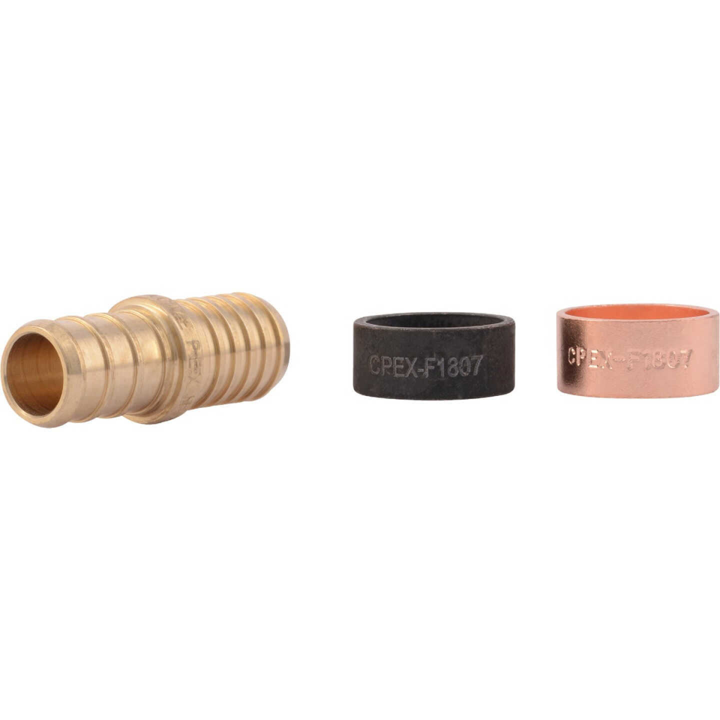 SharkBite Crimp Transition Low Lead 1/2 In. Polybutylene, Brass PEX Coupling Image 1