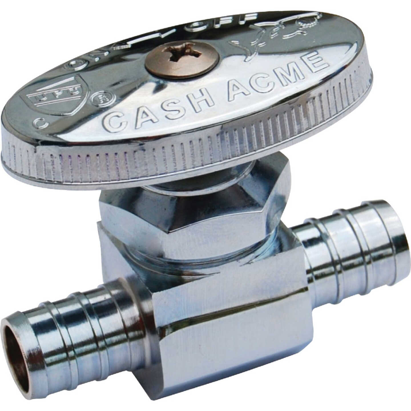 SharkBite 1/2 In. CF x 1/2 In. CF Multi-Turn Straight PEX Stop Valve Image 1