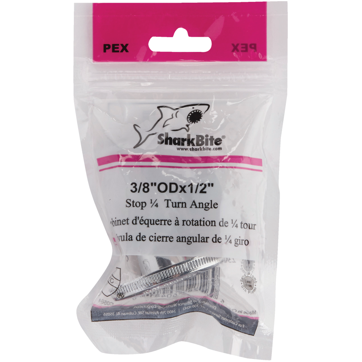 SharkBite 1/2 CF X 3/8 OD Quarter Turn Angle Valve Image 2