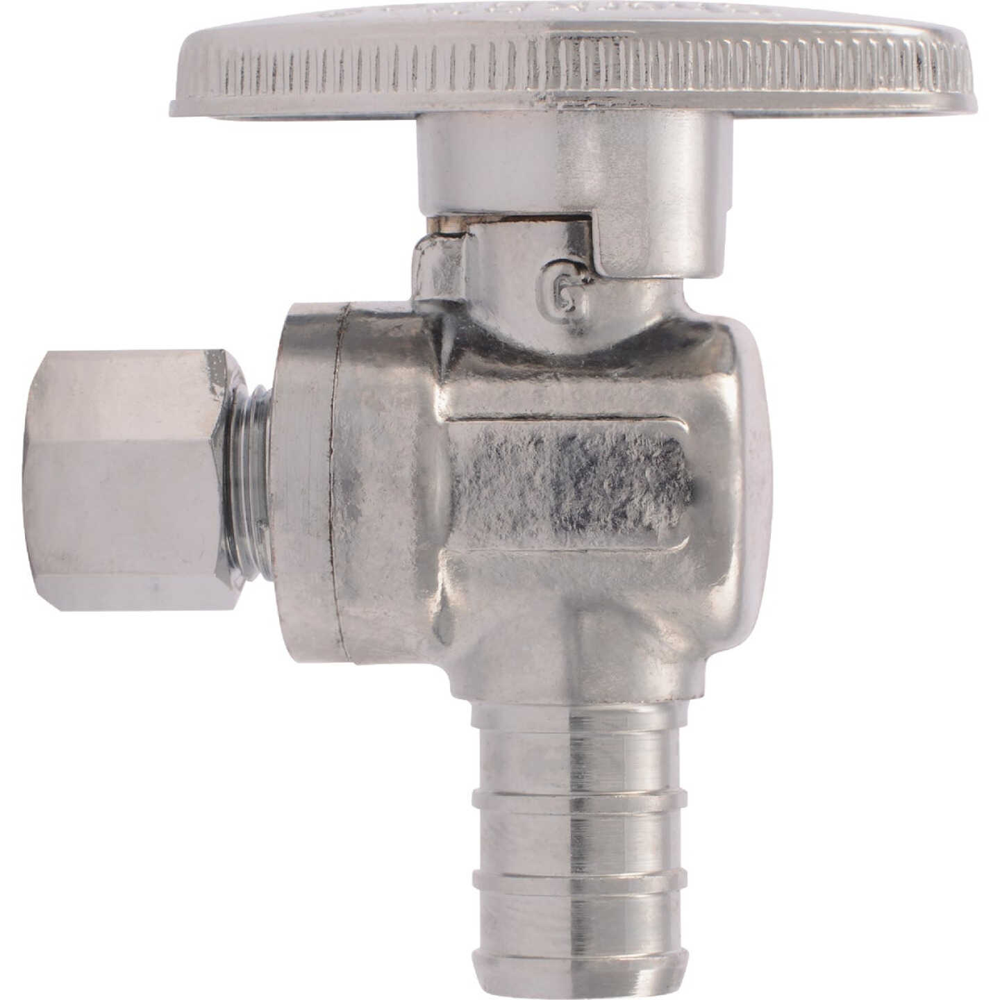 SharkBite 1/2 In. CF X 1/4 In. OD Chrome Ice Maker Valve Image 3