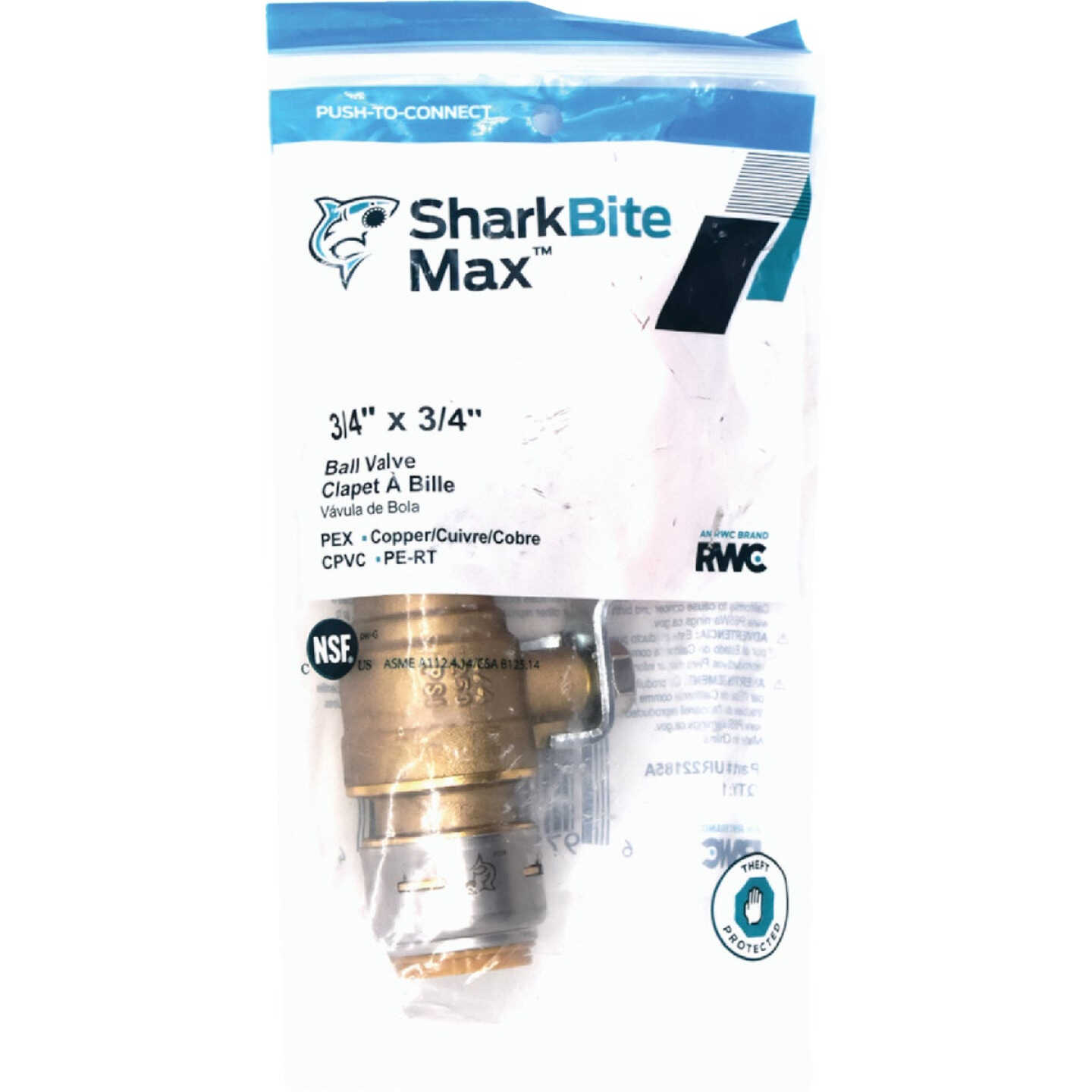 SharkBite 3/4 In. Brass Push-Fit Ball Valve Image 6