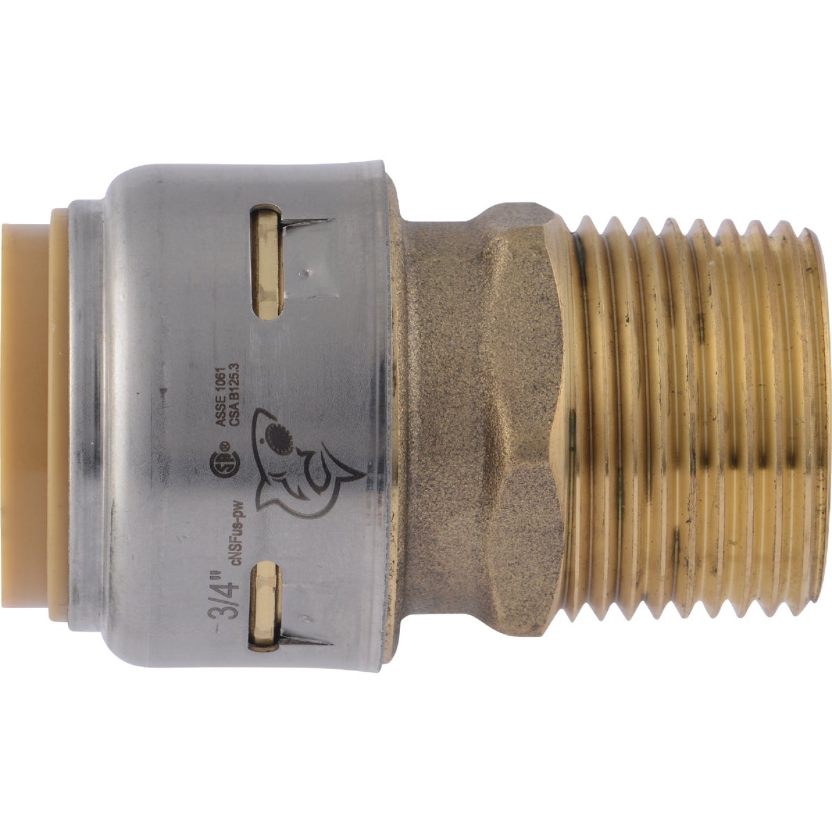 SharkBite 3/4 In. x 3/4 In. MNPT Straight Brass Push-to-Connect Male Adapter Image 3
