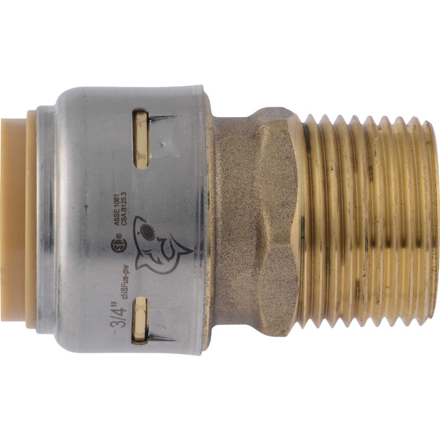 SharkBite 3/4 In. x 3/4 In. MNPT Straight Brass Push-to-Connect Male Adapter Image 3