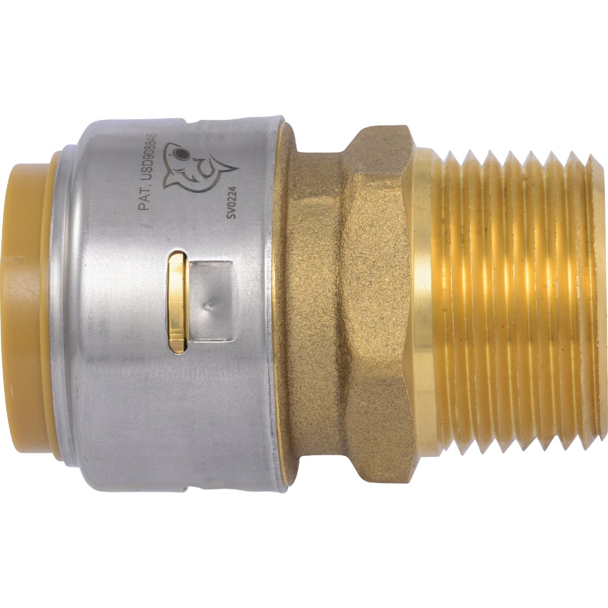 SharkBite 1 In. x 1 In. MNPT Straight Brass Push-to-Connect Male Adapter Image 3