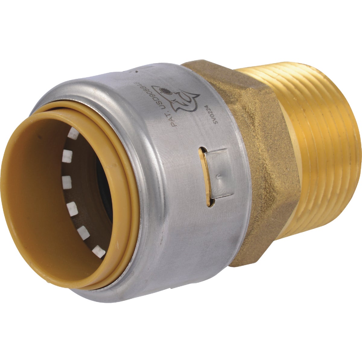 SharkBite 1 In. x 1 In. MNPT Straight Brass Push-to-Connect Male Adapter Image 1