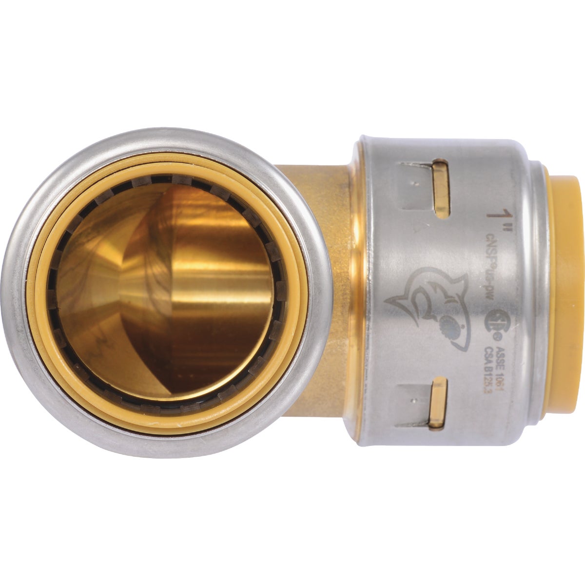 SharkBite 1 In. x 1 In. 90 Deg. Push-to-Connect Brass Elbow (1/4 Bend) Image 2