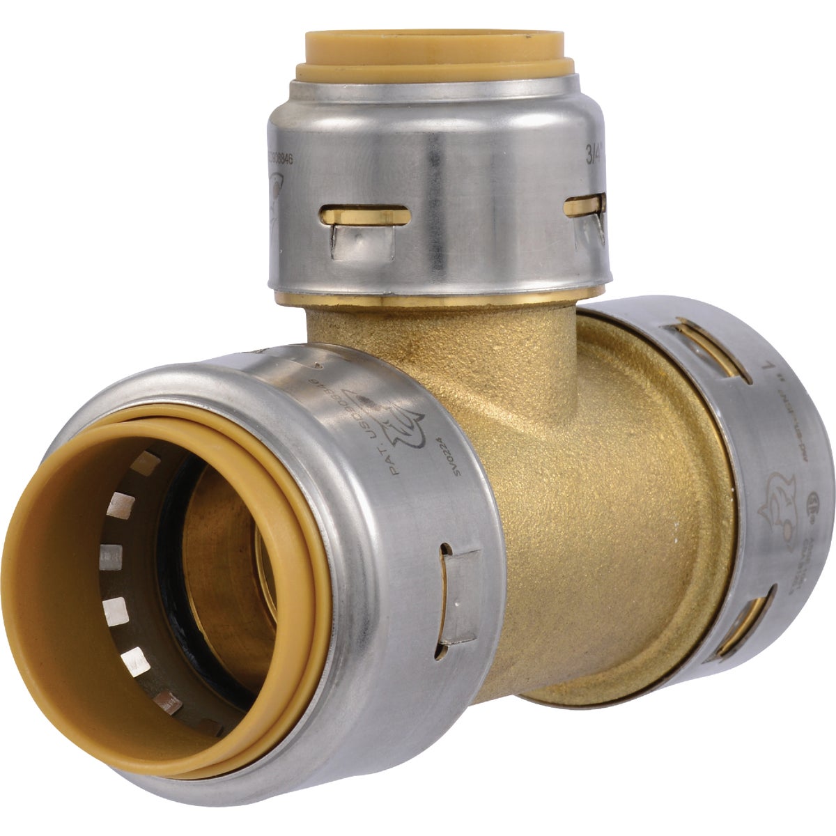 SharkBite 1 In. X 1 In. X 3/4 In. Push-to-Connect Tee